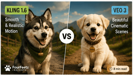Kling vs Veo editorial comparison thumbnail