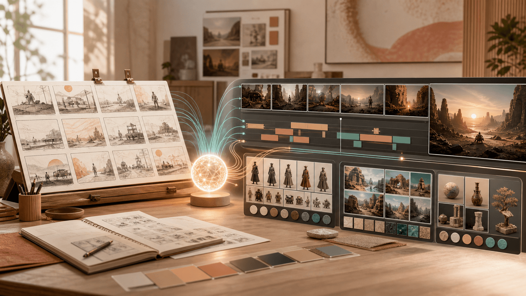 Adobe Firefly Agentic Studio editorial workflow illustration